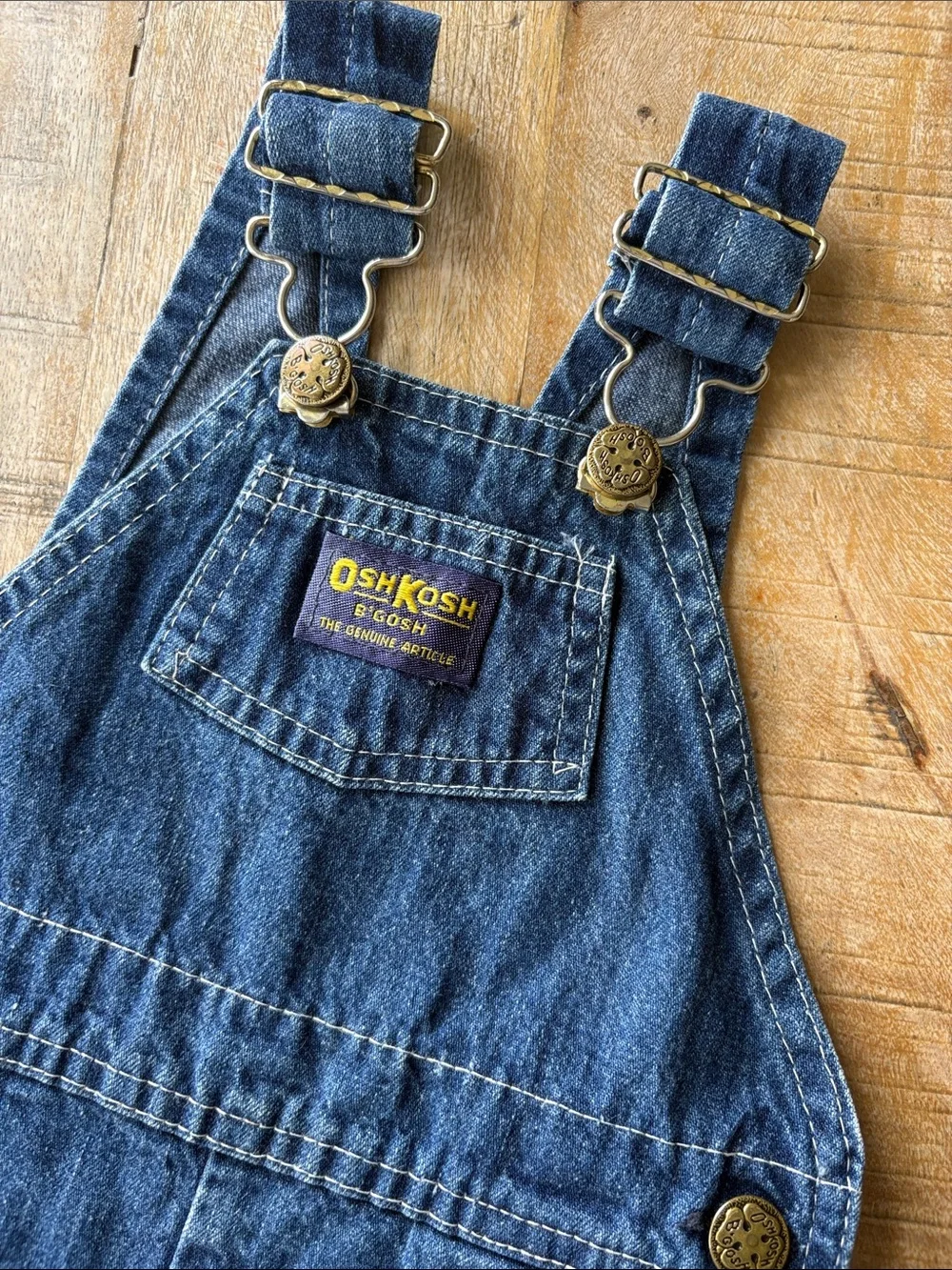 Vintage OshKosh B'gosh Denim Short Overalls 18m